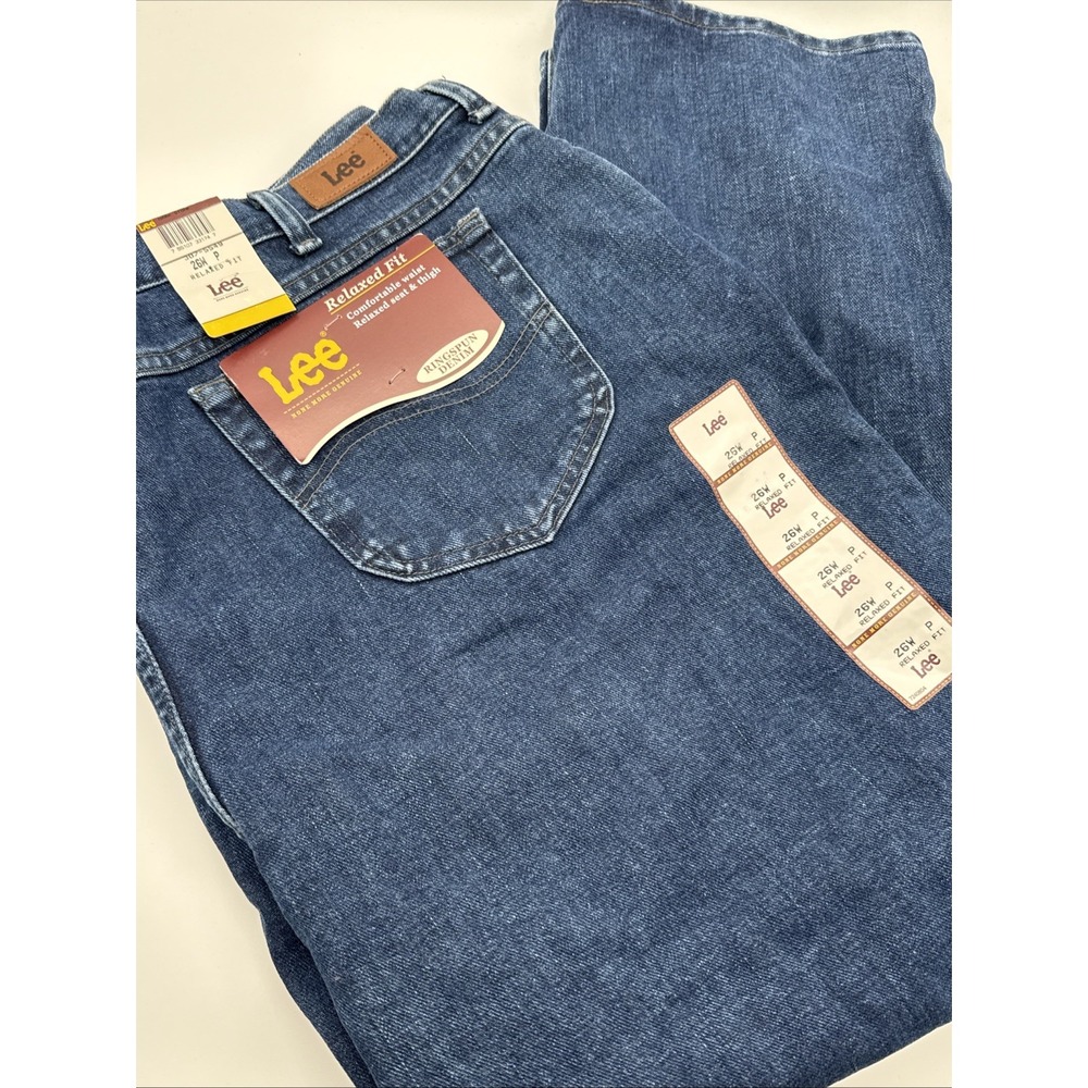 Lee Relaxed Fit Blue Jeans Womens 26W P (FITS 43 X 29) Kingspun Denim NEW